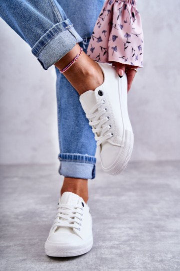 Women's Low Leather Sneakers Big Star KK274010 White 2