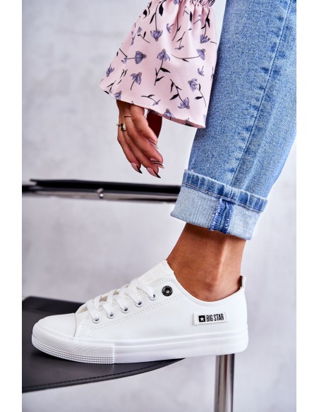 Women's Low Leather Sneakers Big Star KK274010 White