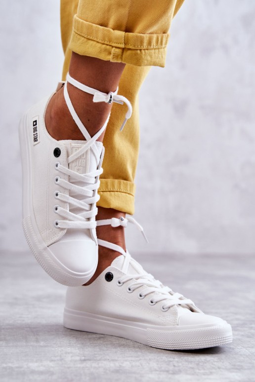 Women's Low Material Sneakers Big Star KK274008 White