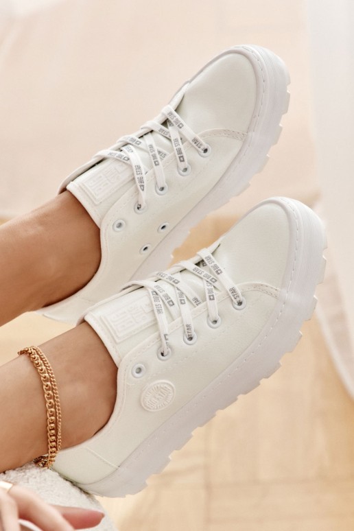 Fashionable Lacquered Sneakers Big Star KK274045 White