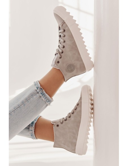 Women's Sneakers Big Star High Warm Grey EE274114