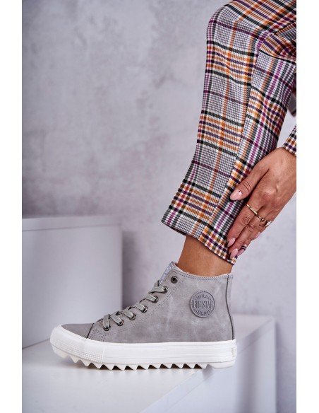 Women's Sneakers Big Star High Warm Grey EE274114
