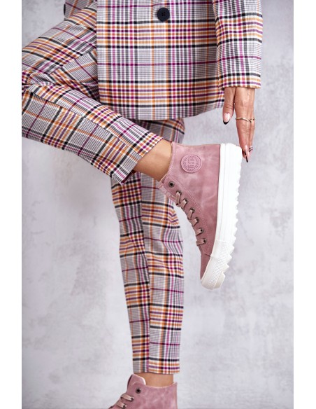 Women's Sneakers Big Star High Warm Pink EE274113