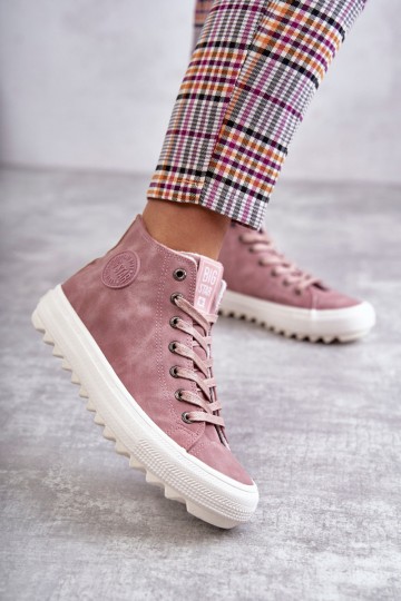 Women's Sneakers Big Star High Warm Pink EE274113 2