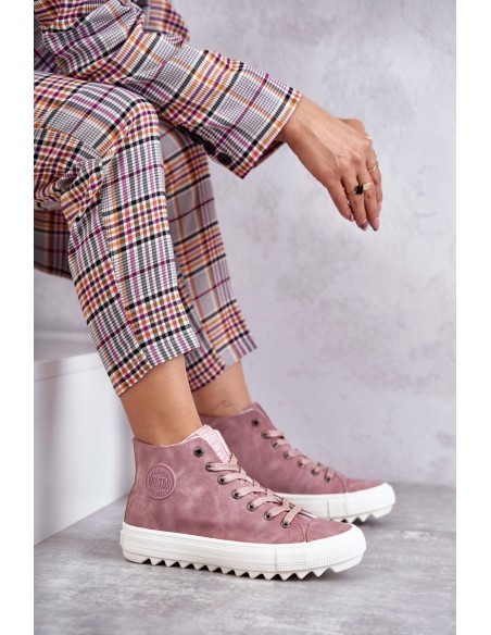 Women's Sneakers Big Star High Warm Pink EE274113