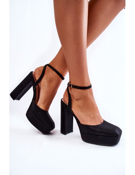 Women's Sandals Glitter On a Heel black Rosel