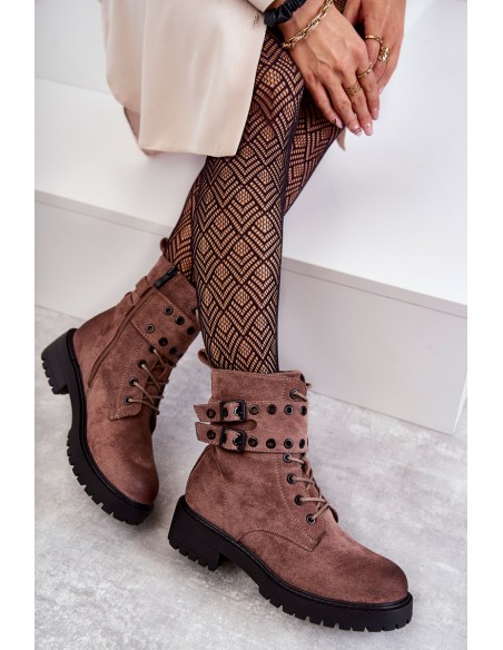 Moteriški auliniai batai su sagtimis