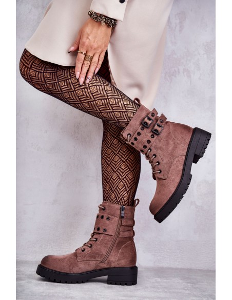 Moteriški auliniai batai su sagtimis