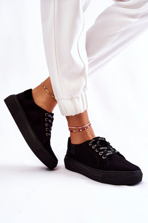 Women's Memory Foam System Sneakers Big Star KK276001 Black