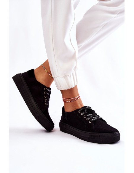 Women's Memory Foam System Sneakers Big Star KK276001 Black