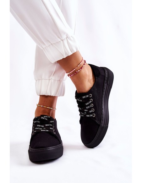 Women's Memory Foam System Sneakers Big Star KK276001 Black