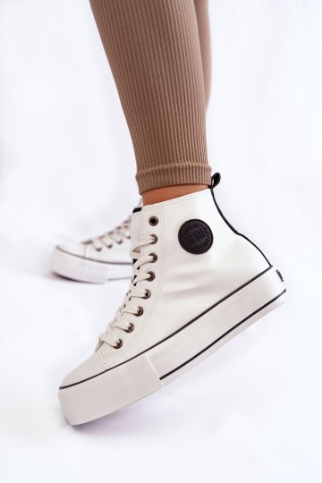 Women's High Insulated Sneakers Big Star KK274170 White 2