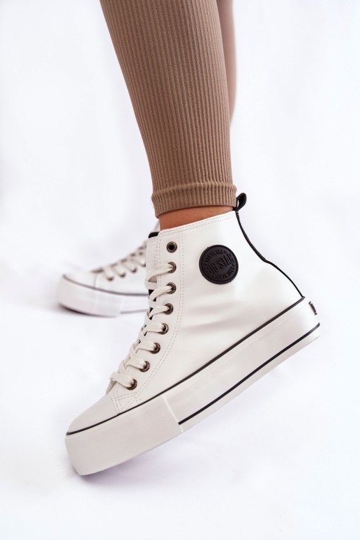 Women's High Insulated Sneakers Big Star KK274170 White