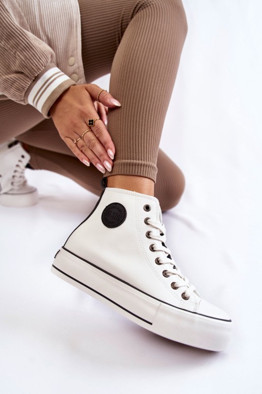 Women's High Insulated Sneakers Big Star KK274170 White