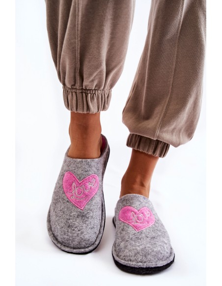 Domestic slippers Big Star KK276020 Grey-Pink