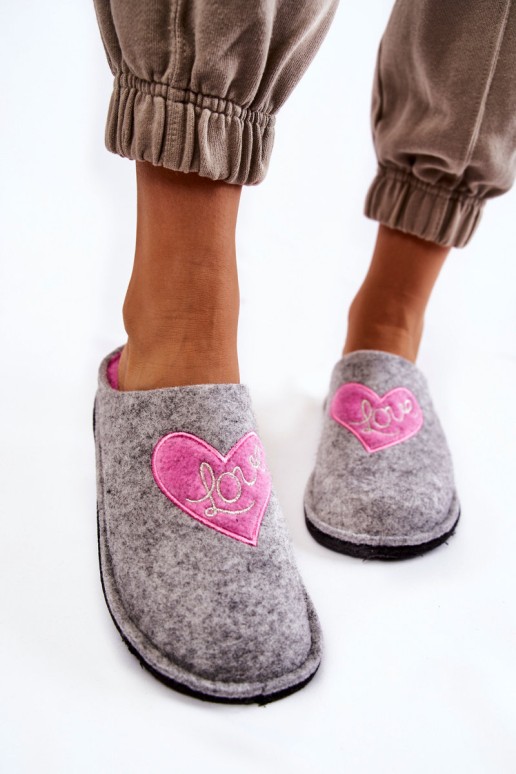 Domestic slippers Big Star KK276020 Grey-Pink