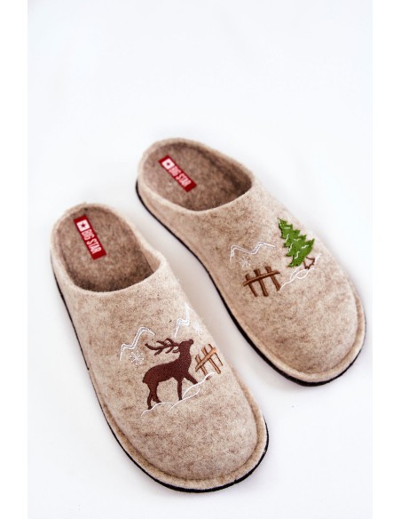 Domestic slippers Big Star KK276016 Beige