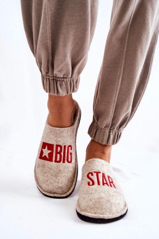 Domestic slippers Big Star KK276021 Beige