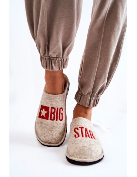 Domestic slippers Big Star KK276021 Beige
