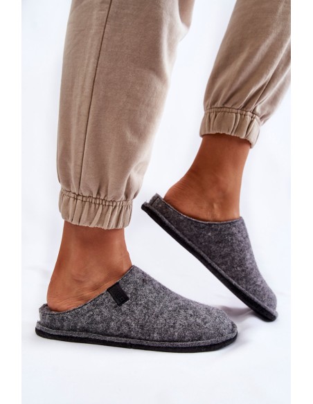 Classic Women's Slippers Big Star KK276014 Grey