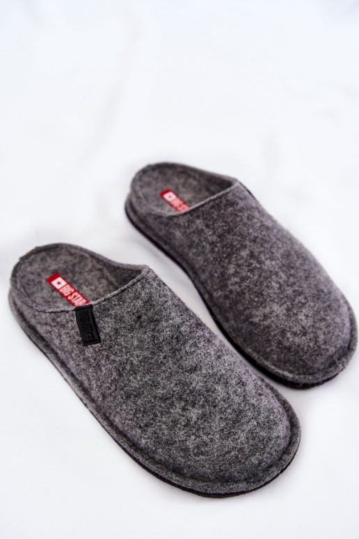 Classic Women's Slippers Big Star KK276014 Grey