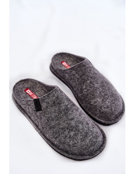 Classic Women's Slippers Big Star KK276014 Grey