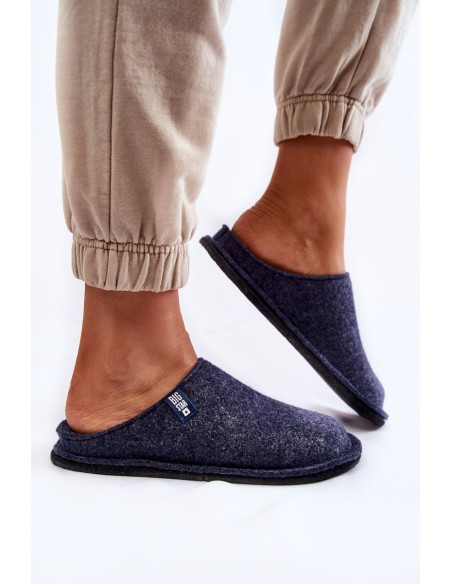 Classic Women's Slippers Big Star KK276013 Navy blue