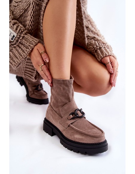 Moteriški zomšiniai bateliai La.Fi 250042B-SU Smėlio spalvos