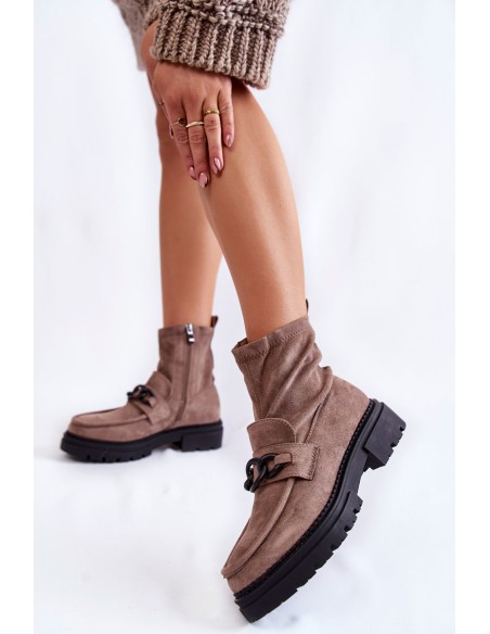 Moteriški zomšiniai bateliai La.Fi 250042B-SU Smėlio spalvos