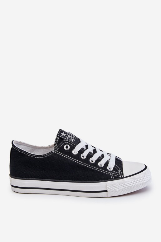 Women's Classic Sneakers Black and White Ecoma