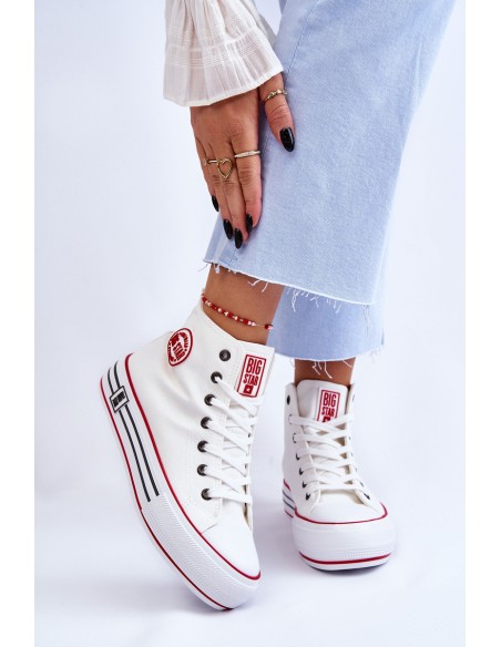 Moteriški medžiaginiai sportbačiai Big Star LL274185 balti