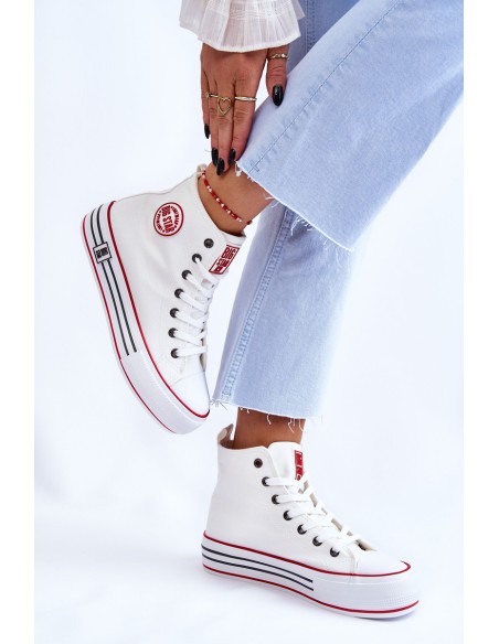 Moteriški medžiaginiai sportbačiai Big Star LL274185 balti