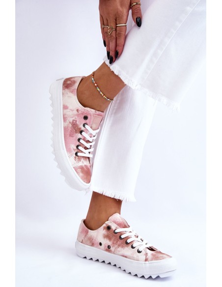 Madingi žemi sportbačiai Big Star LL274044 Pink-Beige