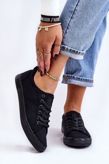 Women's Smooth Low Sneakers Big Star LL274057 Black 2