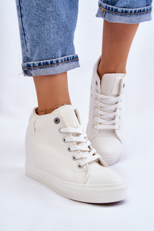 Hidden Wedge High Sneakers Big Star LL274035 White