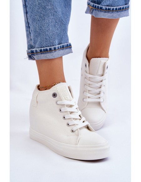 Hidden Wedge High Sneakers Big Star LL274035 White