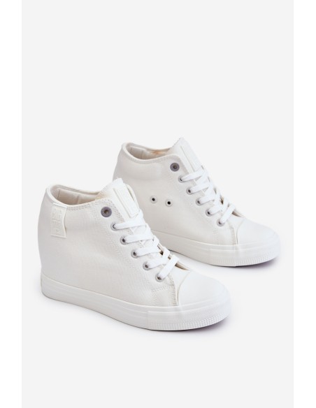 Hidden Wedge High Sneakers Big Star LL274035 White