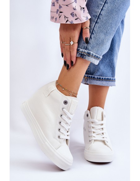 Hidden Wedge High Sneakers Big Star LL274035 White
