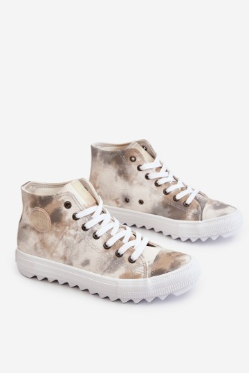 Women's Sneakers High Big Star LL274047 White and green