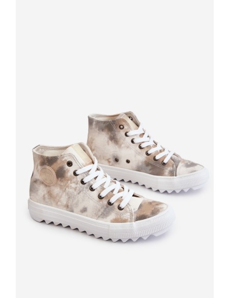 Women's Sneakers High Big Star LL274047 White and green