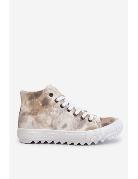 Women's Sneakers High Big Star LL274047 White and green