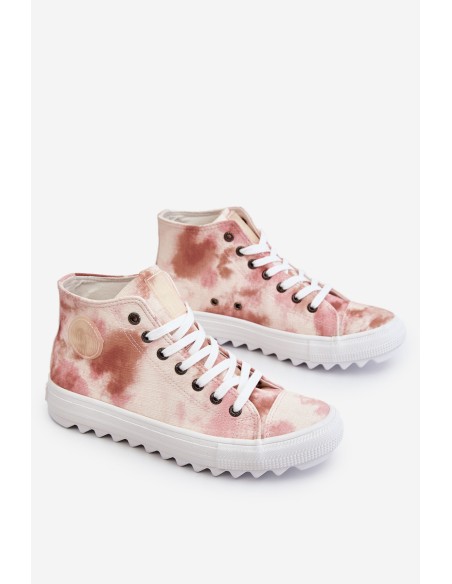 Women's Sneakers High Big Star LL274048 Beige-Pink