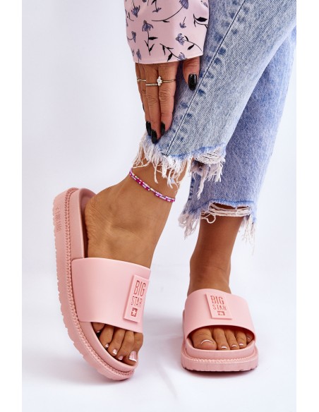 Moteriškos šlepetės Big Star LL274425 Šviesiai rožinės spalvos