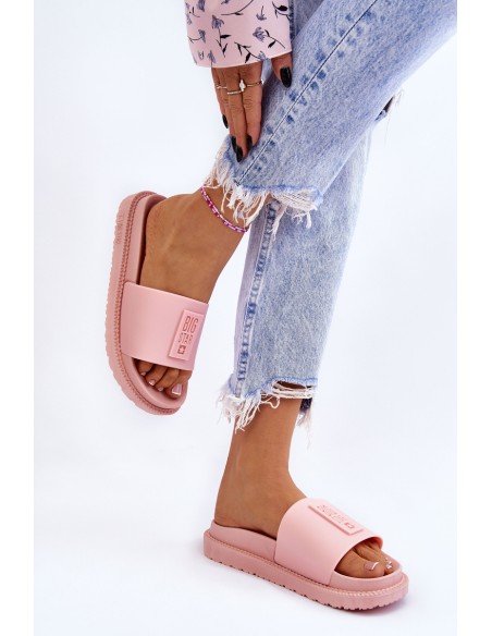 Moteriškos šlepetės Big Star LL274425 Šviesiai rožinės spalvos