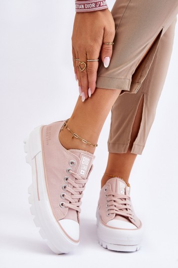 Fabric Platform Sneakers Big Star LL274151 Nude
