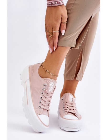 Fabric Platform Sneakers Big Star LL274151 Nude