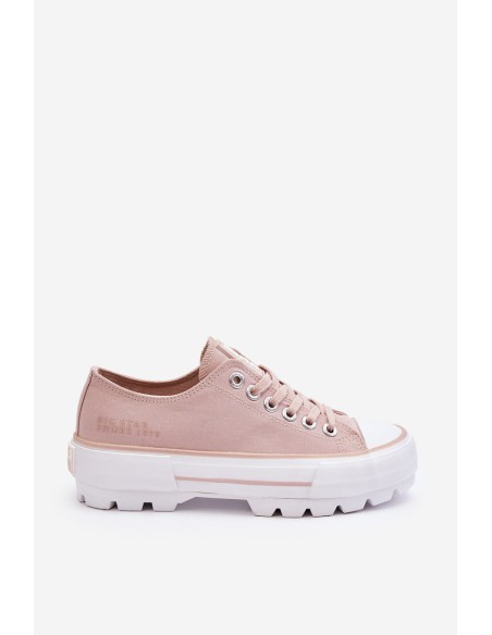 Fabric Platform Sneakers Big Star LL274151 Nude