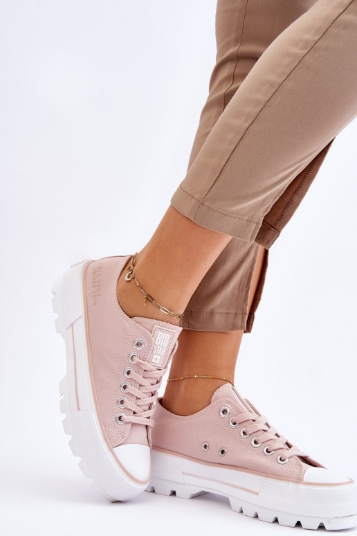 Fabric Platform Sneakers Big Star LL274151 Nude