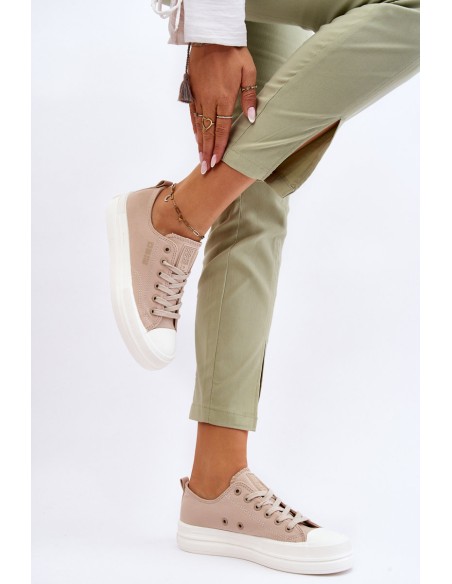 Big Star Low Lace-up Sneakers LL274969 Beige