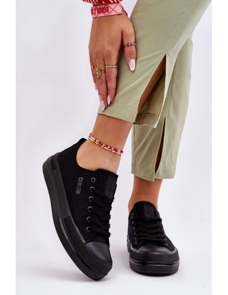 Big Star Low Lace-up Sneakers LL274967 Black